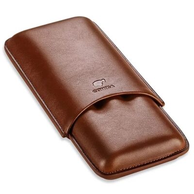Cohiba Brown Leather Cigar Case (3 CT)