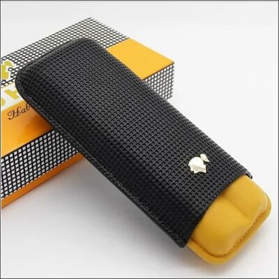 Cohiba Portable Cigar Case, Classy Crocodile Pattern Leather Travel Cigar Case (2) cigar