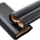 Portable Cigar Case, Classy Crocodile Pattern Leather Travel Cigar Case